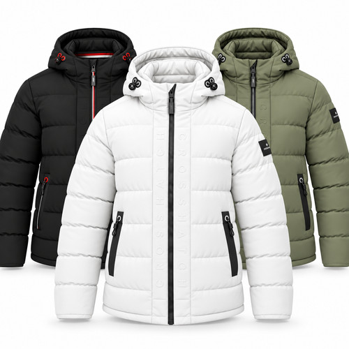 Herren crosshatch puffer jacke - herren,