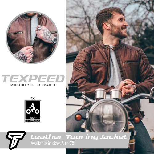 Leder motorrad jacke - leder,